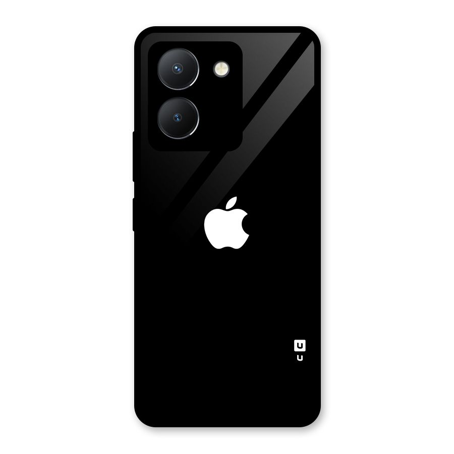 Jet Black Apple Special Glass Back Case for Vivo Y36