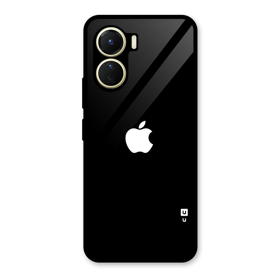 Jet Black Apple Special Glass Back Case for Vivo Y56