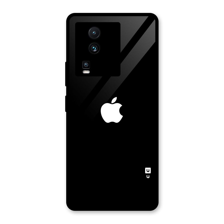 Jet Black Apple Special Glass Back Case for Vivo iQOO Neo 7 Pro