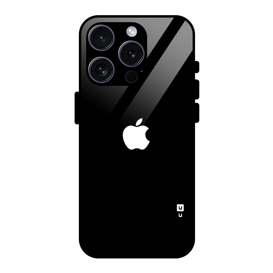 Jet Black Apple Special Glass Back Case for iPhone 15 Pro