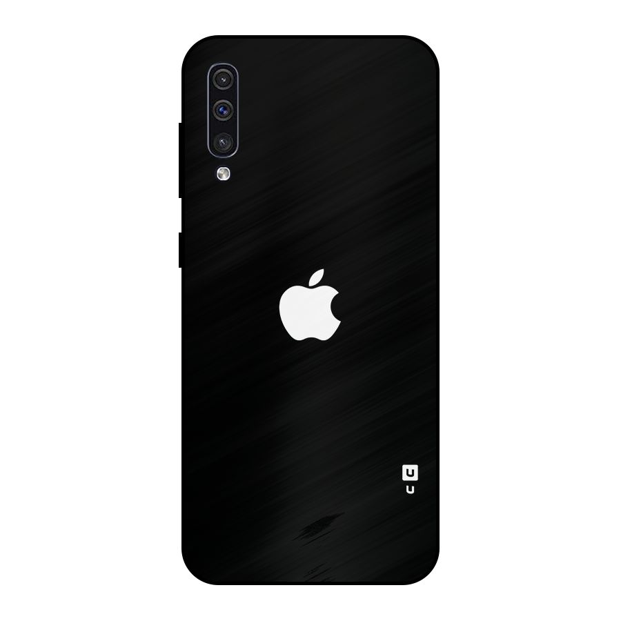 Jet Black Apple Special Metal Back Case for Galaxy A30s