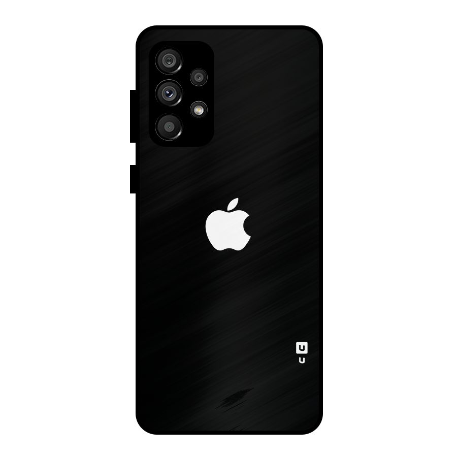 Jet Black Apple Special Metal Back Case for Galaxy A73 5G