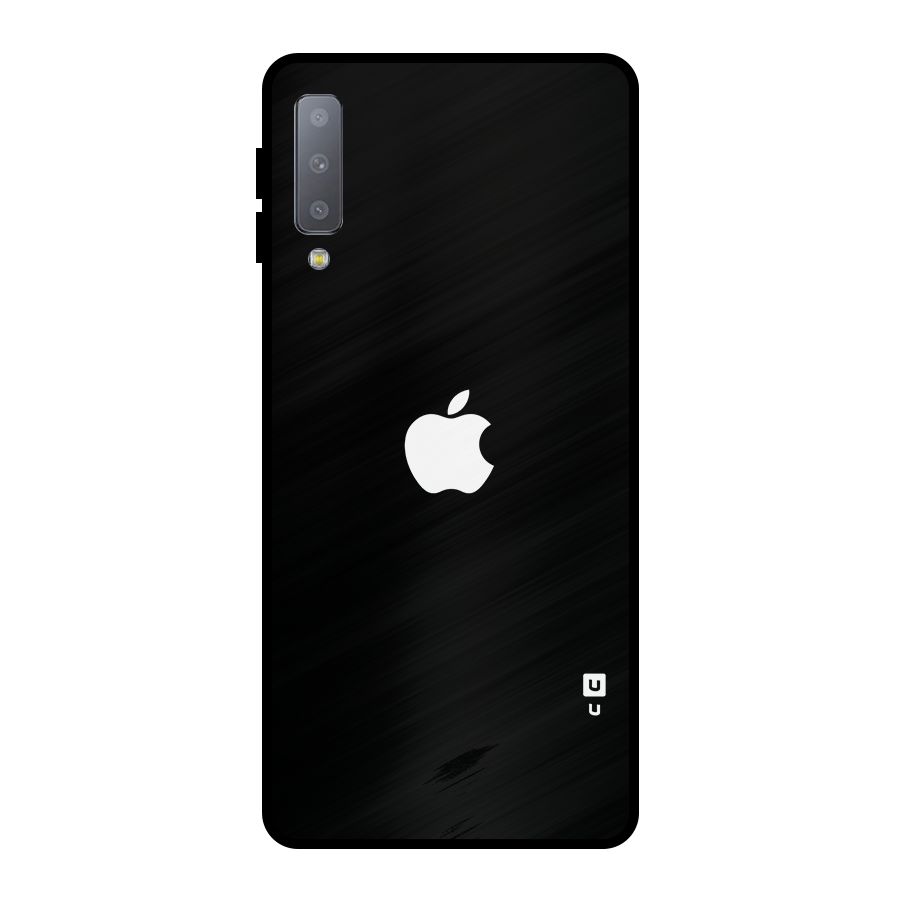 Jet Black Apple Special Metal Back Case for Galaxy A7 (2018)