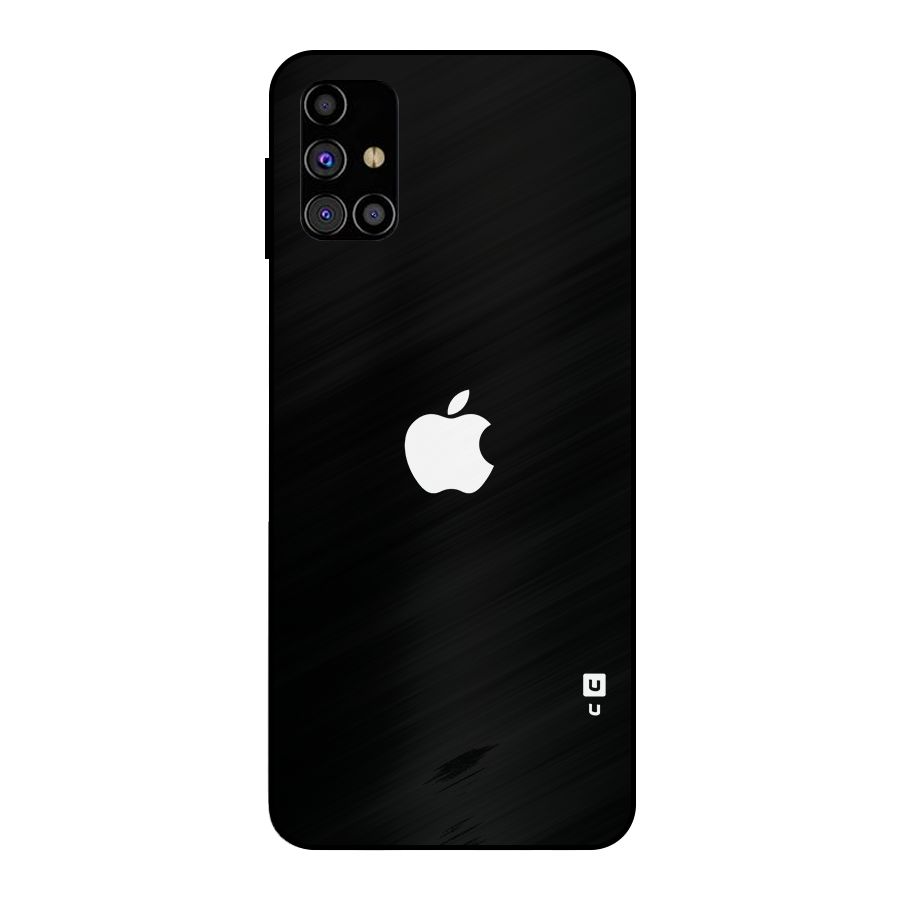 Jet Black Apple Special Metal Back Case for Galaxy M31s