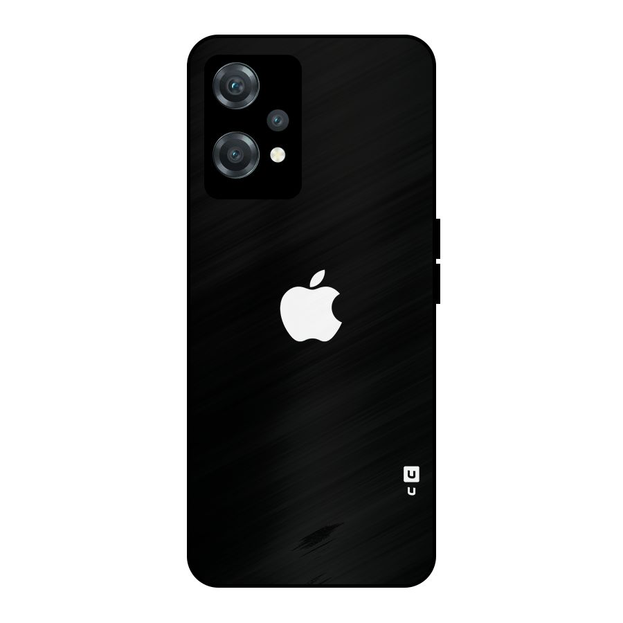 Jet Black Apple Special Metal Back Case for OnePlus Nord CE 2 Lite 5G