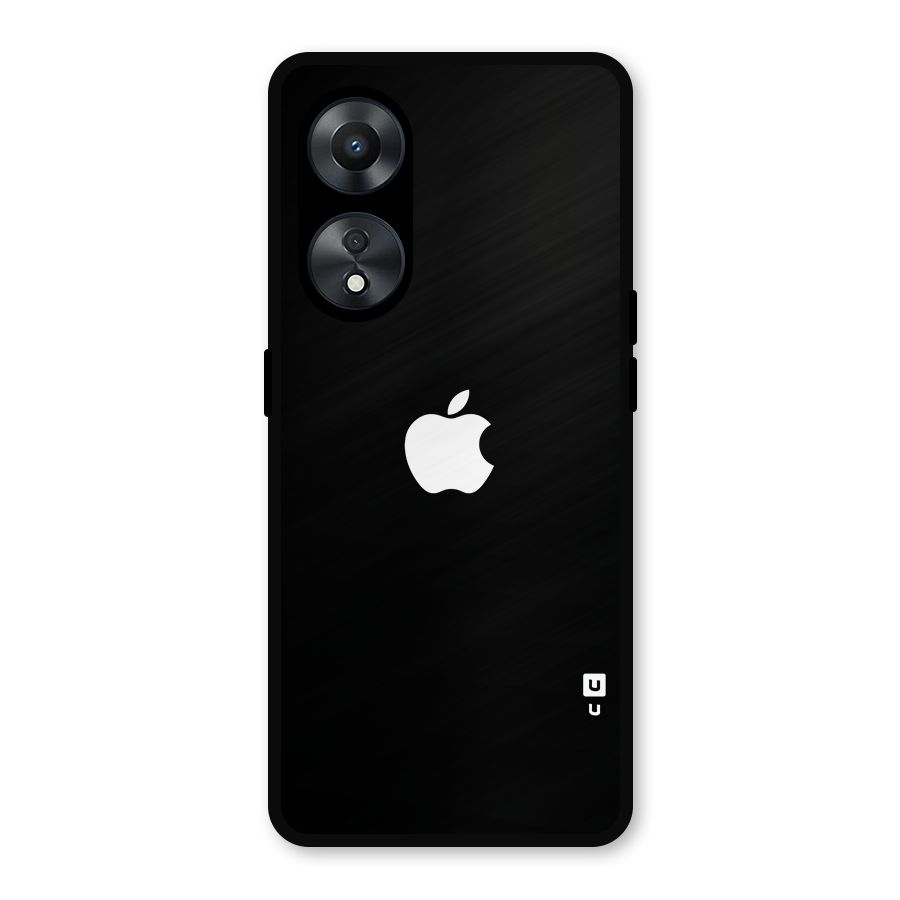 Jet Black Apple Special Metal Back Case for Oppo A78