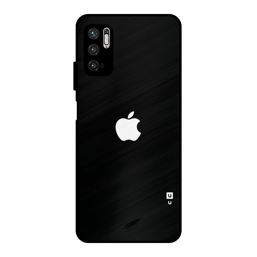 Jet Black Apple Special Metal Back Case for Poco M3 Pro 5G