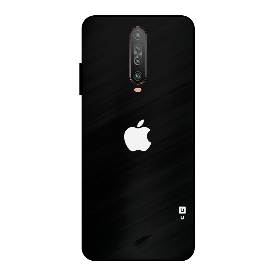 Jet Black Apple Special Metal Back Case for Poco X2