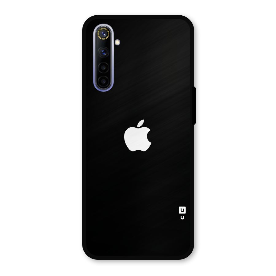 Jet Black Apple Special Metal Back Case for Realme 6