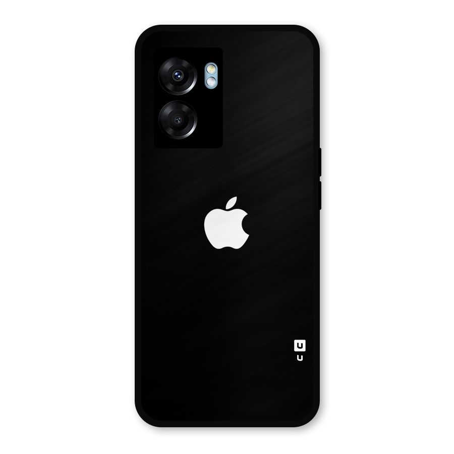 Jet Black Apple Special Metal Back Case for Realme Narzo 50 5G