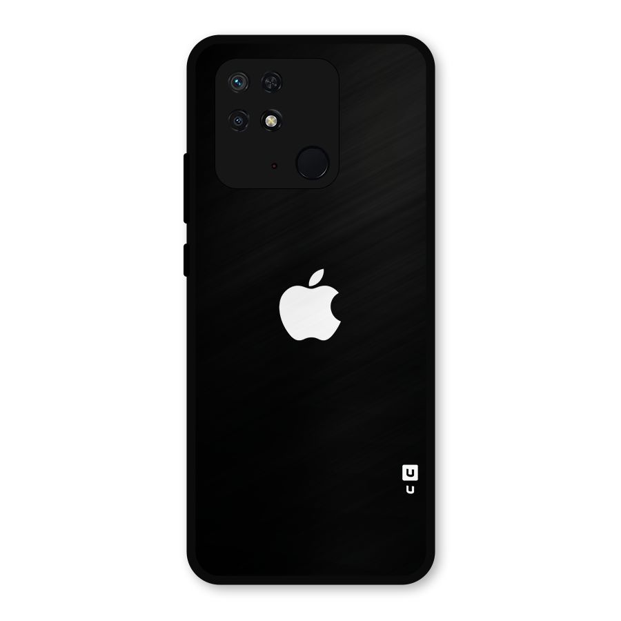 Jet Black Apple Special Metal Back Case for Redmi 10