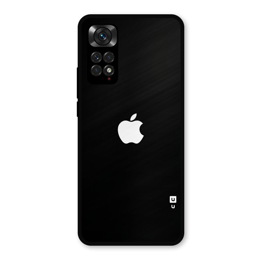 Jet Black Apple Special Metal Back Case for Redmi Note 11s
