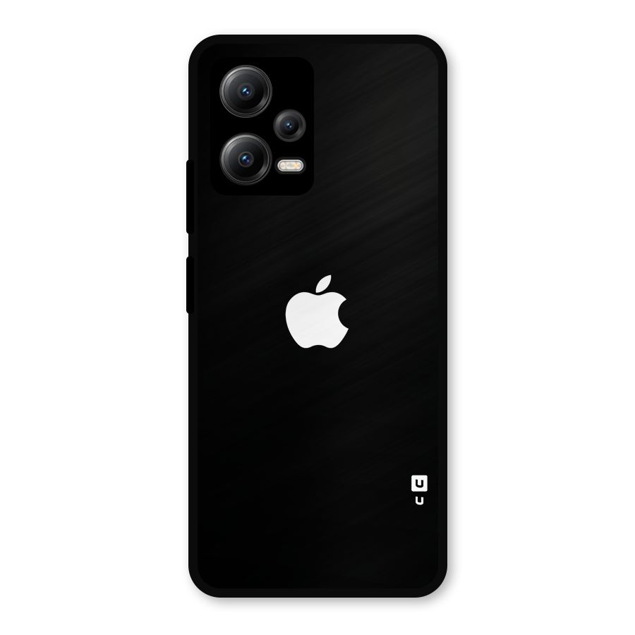 Jet Black Apple Special Metal Back Case for Redmi Note 12 5G