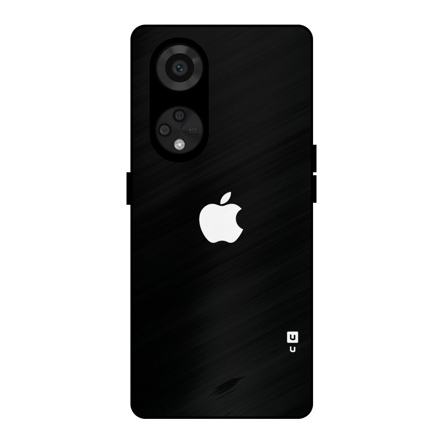 Jet Black Apple Special Metal Back Case for Reno8 T 5G