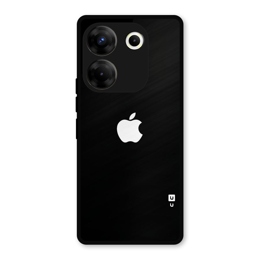 Jet Black Apple Special Metal Back Case for Tecno Camon 20 Pro
