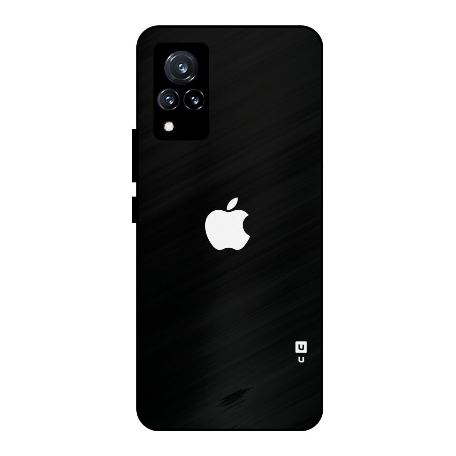 Jet Black Apple Special Metal Back Case for Vivo V21 5G