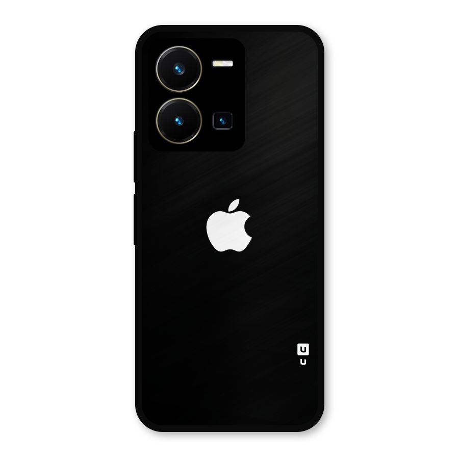 Jet Black Apple Special Metal Back Case for Vivo Y35