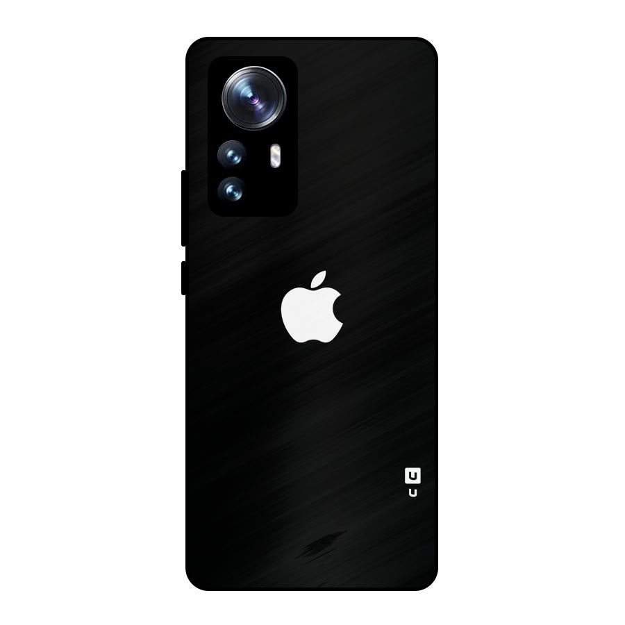 Jet Black Apple Special Metal Back Case for Xiaomi 12 Pro