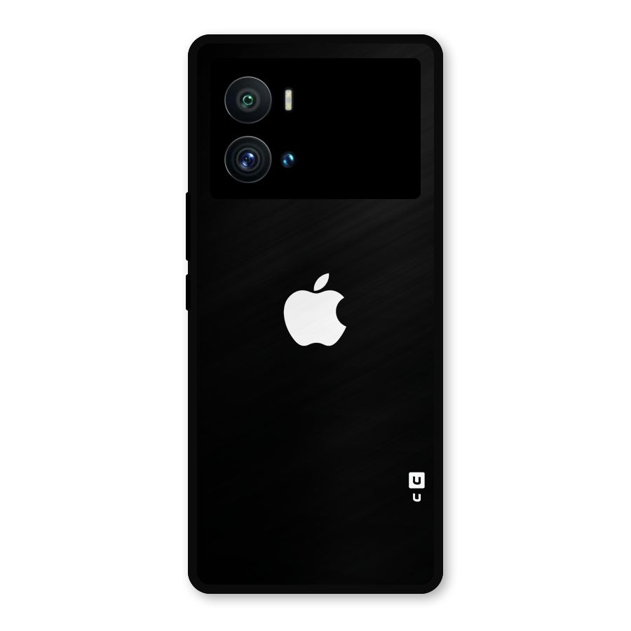 Jet Black Apple Special Metal Back Case for iQOO 9 Pro