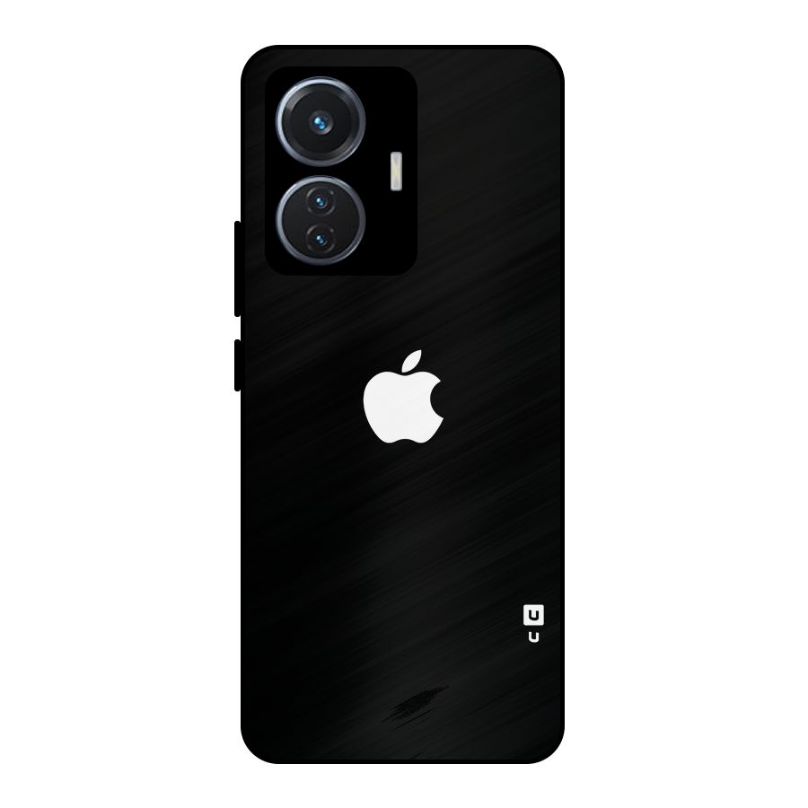 Jet Black Apple Special Metal Back Case for iQOO Z6 44W