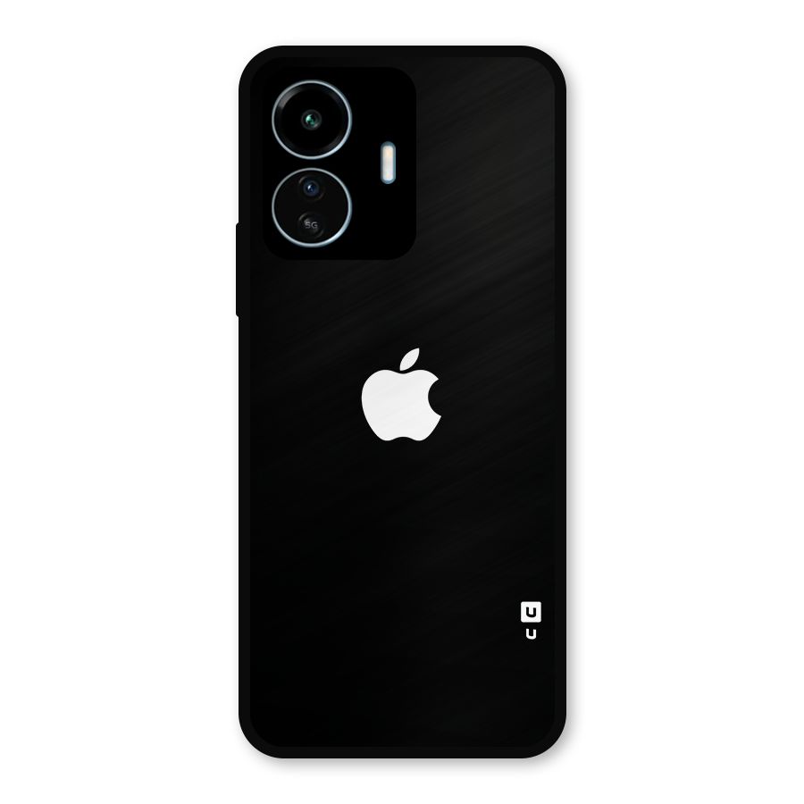 Jet Black Apple Special Metal Back Case for vivo iQOO Z6 Lite 5G