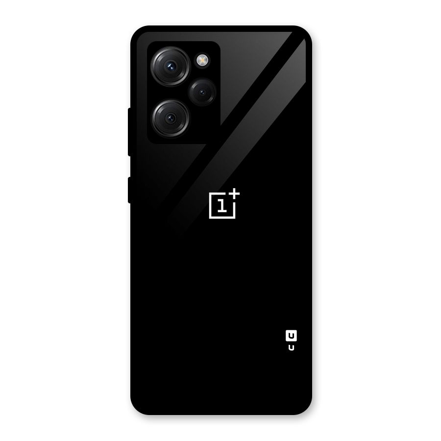 Jet Black OnePlus Special Glass Back Case for Poco X5 Pro