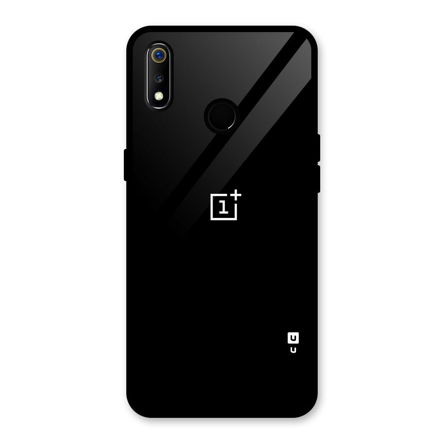 Jet Black OnePlus Special Glass Back Case for Realme 3