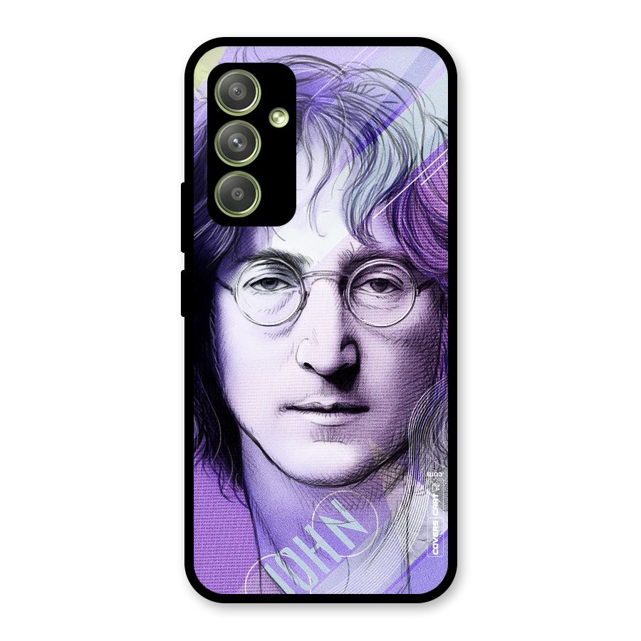 John Lennon Artwork Glass Back Case for Galaxy A54