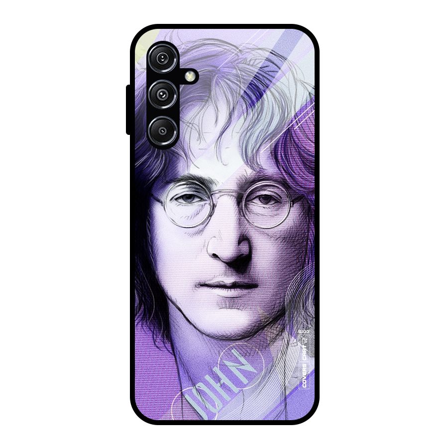 John Lennon Artwork Glass Back Case for Galaxy M34 5G