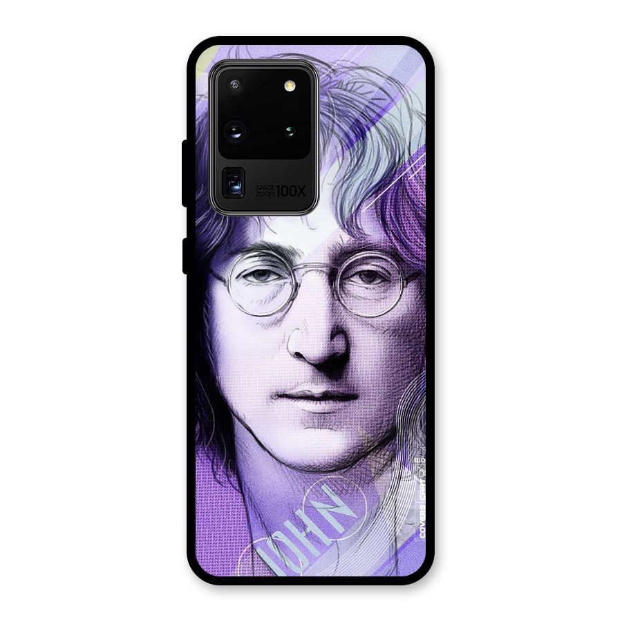 John Lennon Artwork Glass Back Case for Galaxy S20 Ultra