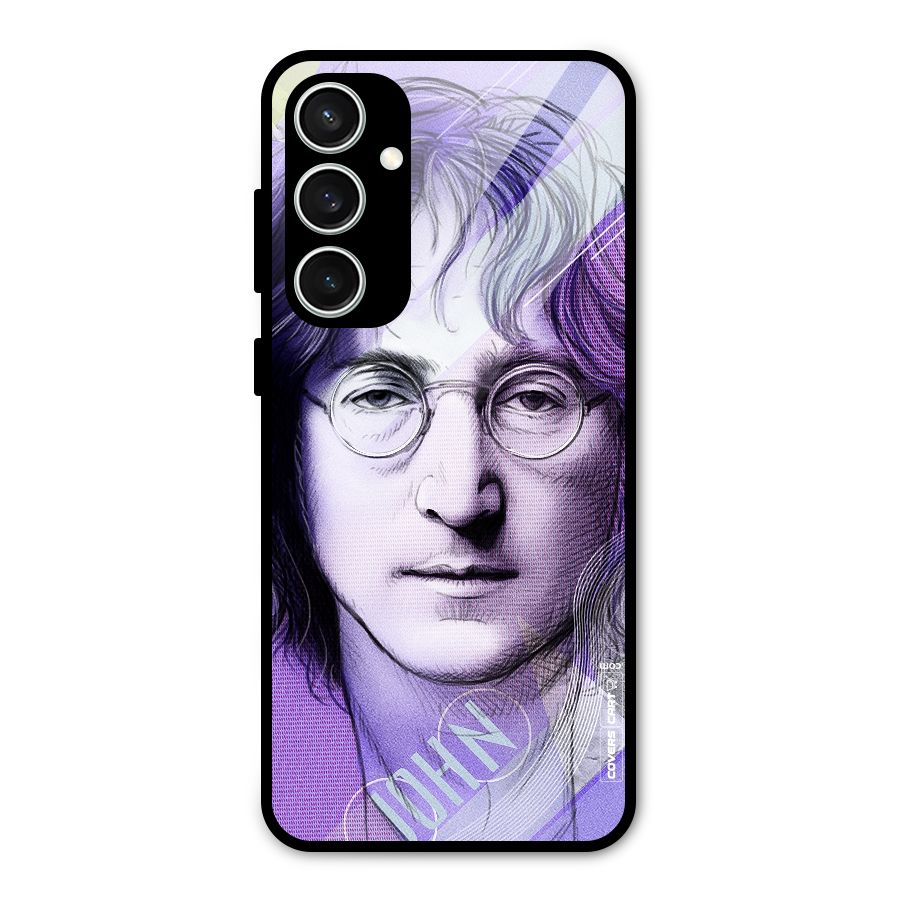 John Lennon Artwork Glass Back Case for Galaxy S23 FE