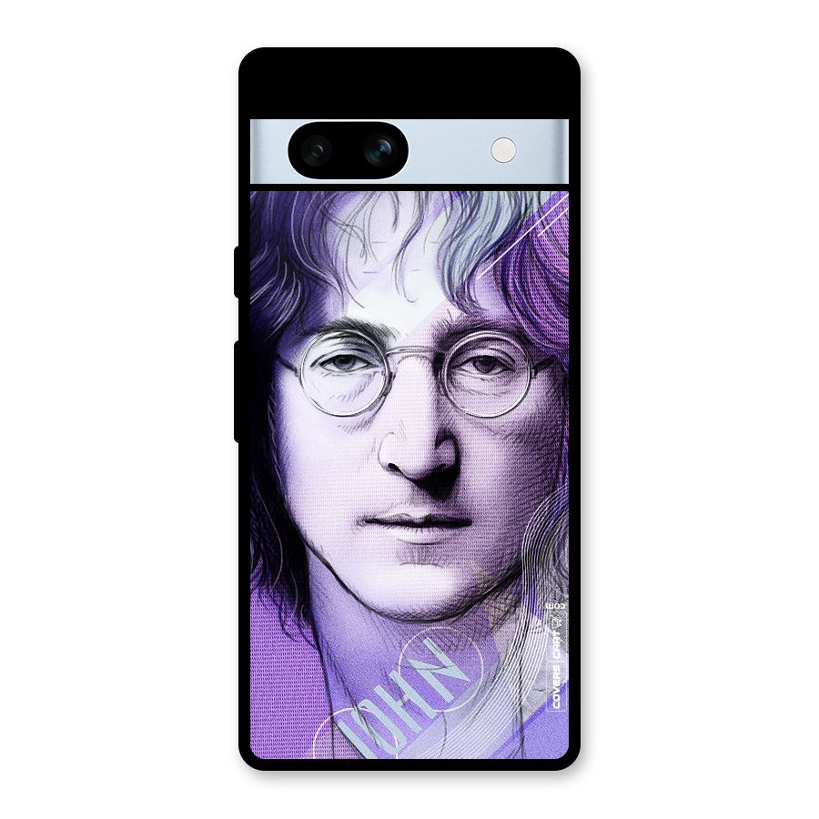 John Lennon Artwork Glass Back Case for Google Pixel 7a