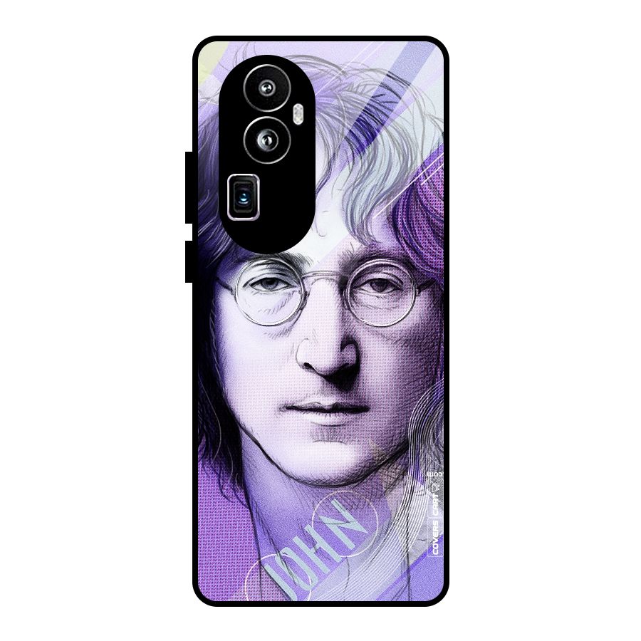 John Lennon Artwork Glass Back Case for Oppo Reno10 Pro Plus