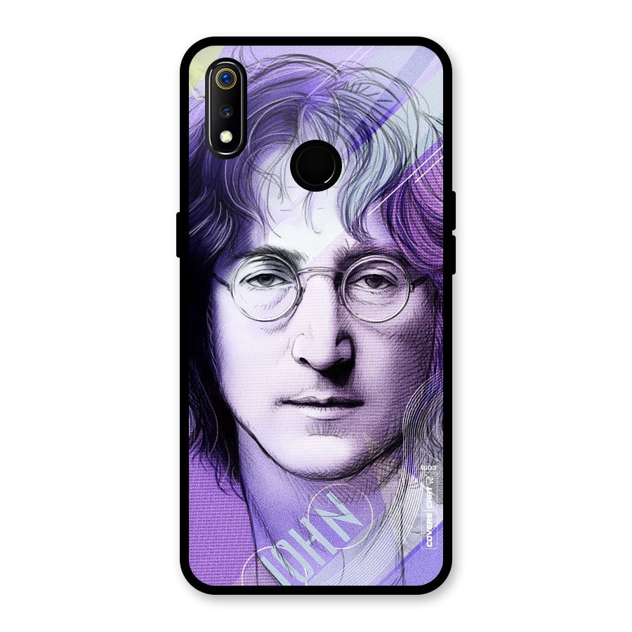 John Lennon Artwork Glass Back Case for Realme 3i