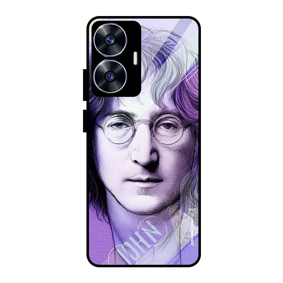 John Lennon Artwork Glass Back Case for Realme Narzo N55