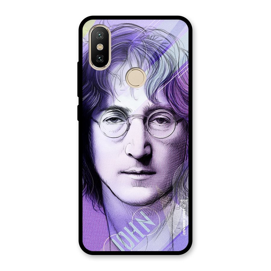 John Lennon Artwork Glass Back Case for Redmi A2