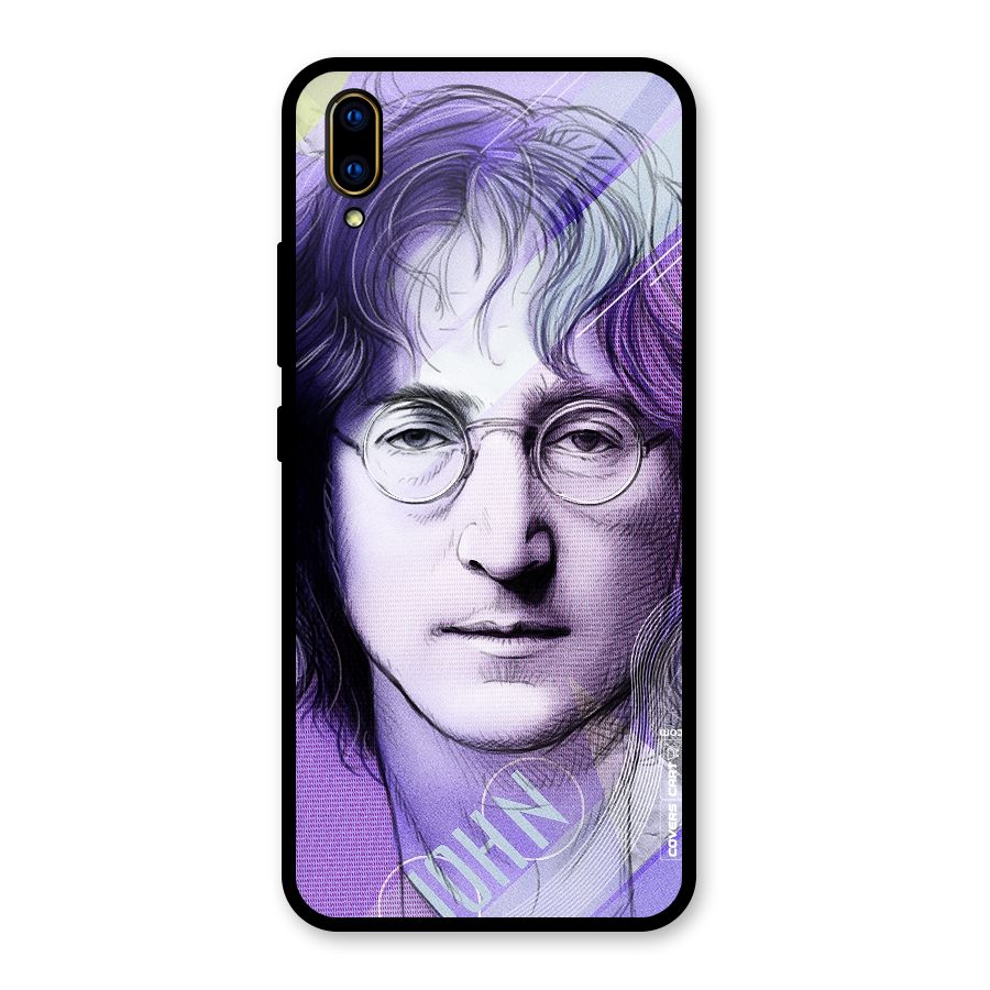 John Lennon Artwork Glass Back Case for Vivo V11 Pro
