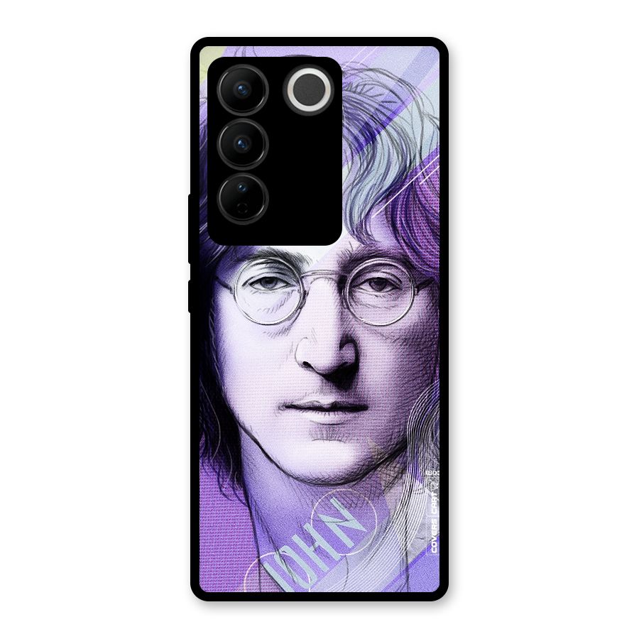 John Lennon Artwork Glass Back Case for Vivo V27