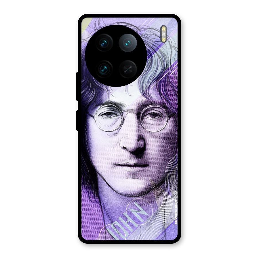 John Lennon Artwork Glass Back Case for Vivo X90 Pro