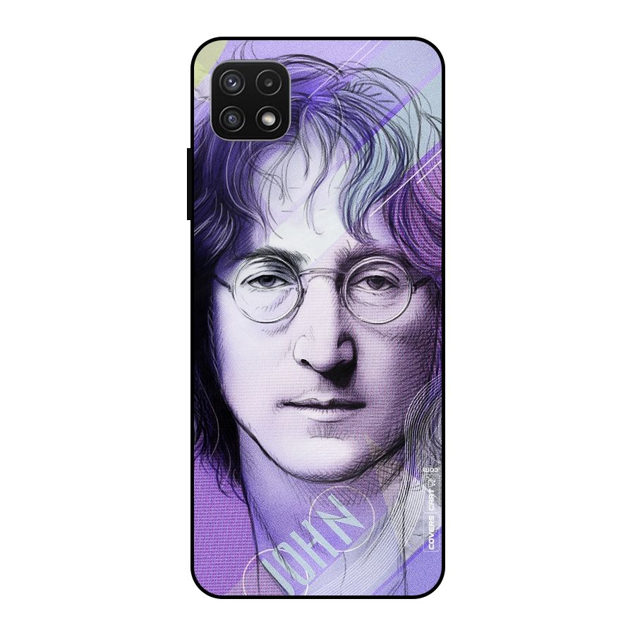 John Lennon Artwork Metal Back Case for Galaxy A22 5G