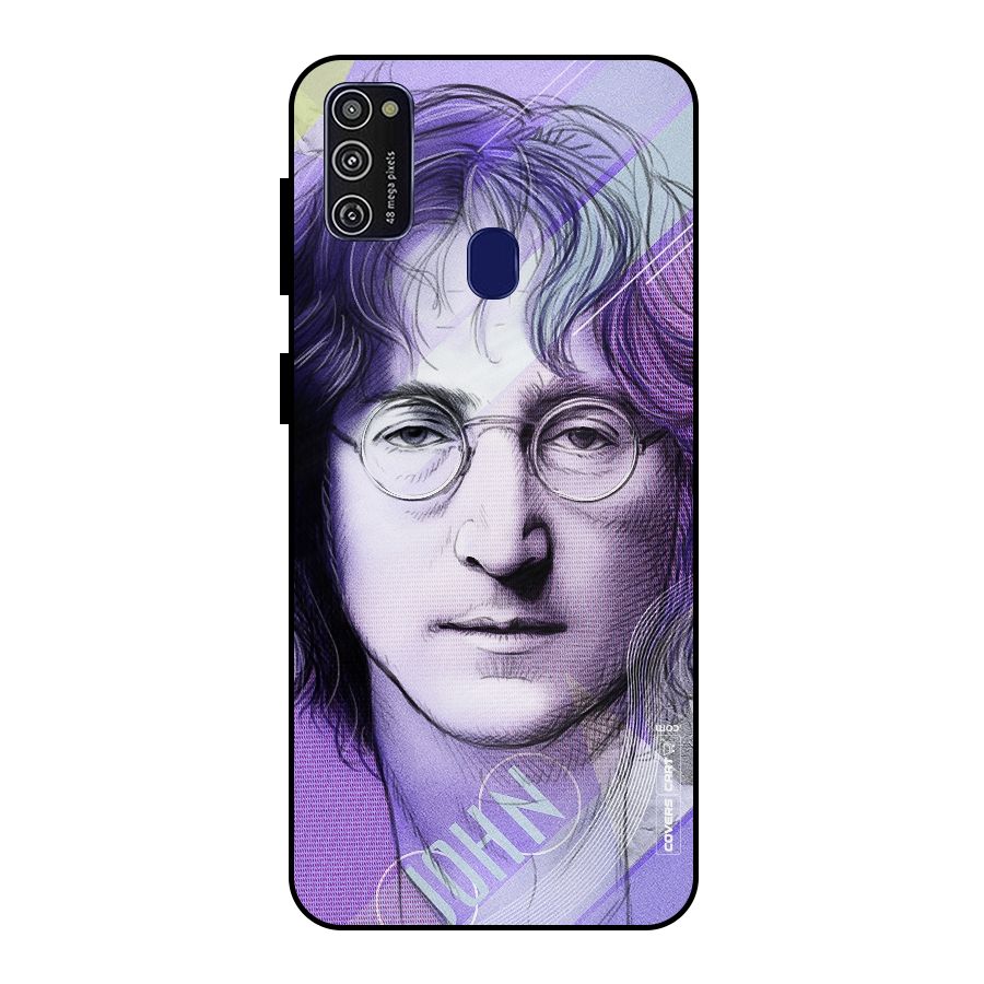 John Lennon Artwork Metal Back Case for Galaxy M30s