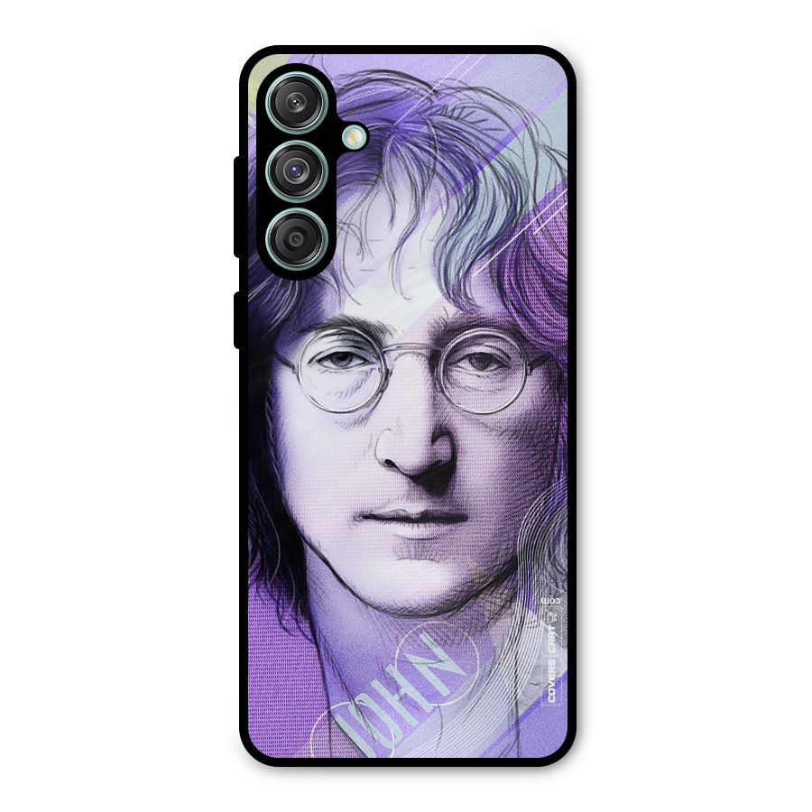 John Lennon Artwork Metal Back Case for Galaxy M55 5G