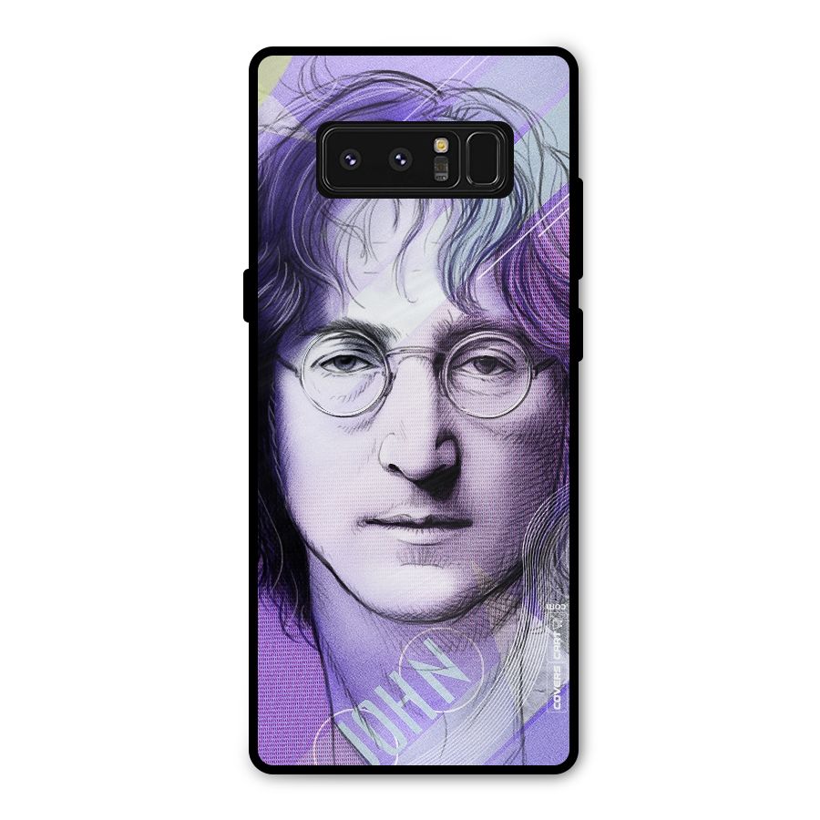 John Lennon Artwork Metal Back Case for Galaxy Note 8