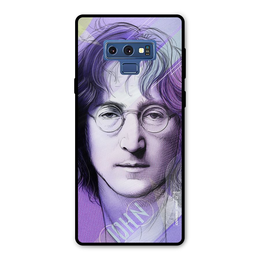 John Lennon Artwork Metal Back Case for Galaxy Note 9