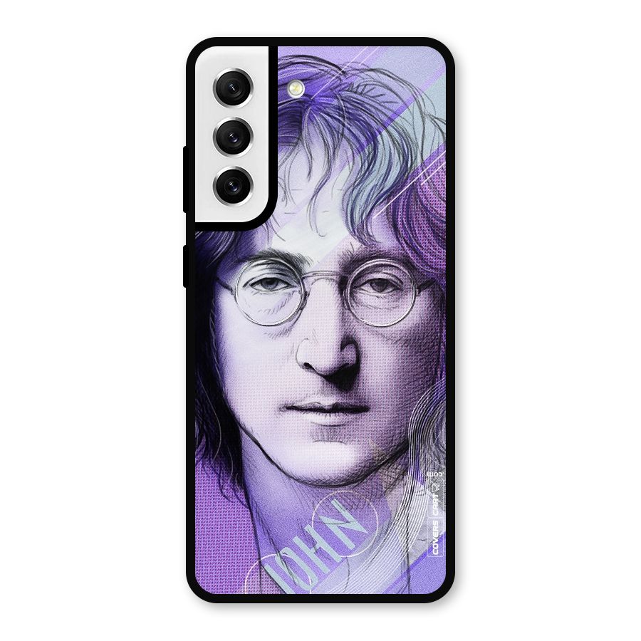 John Lennon Artwork Metal Back Case for Galaxy S21 FE 5G
