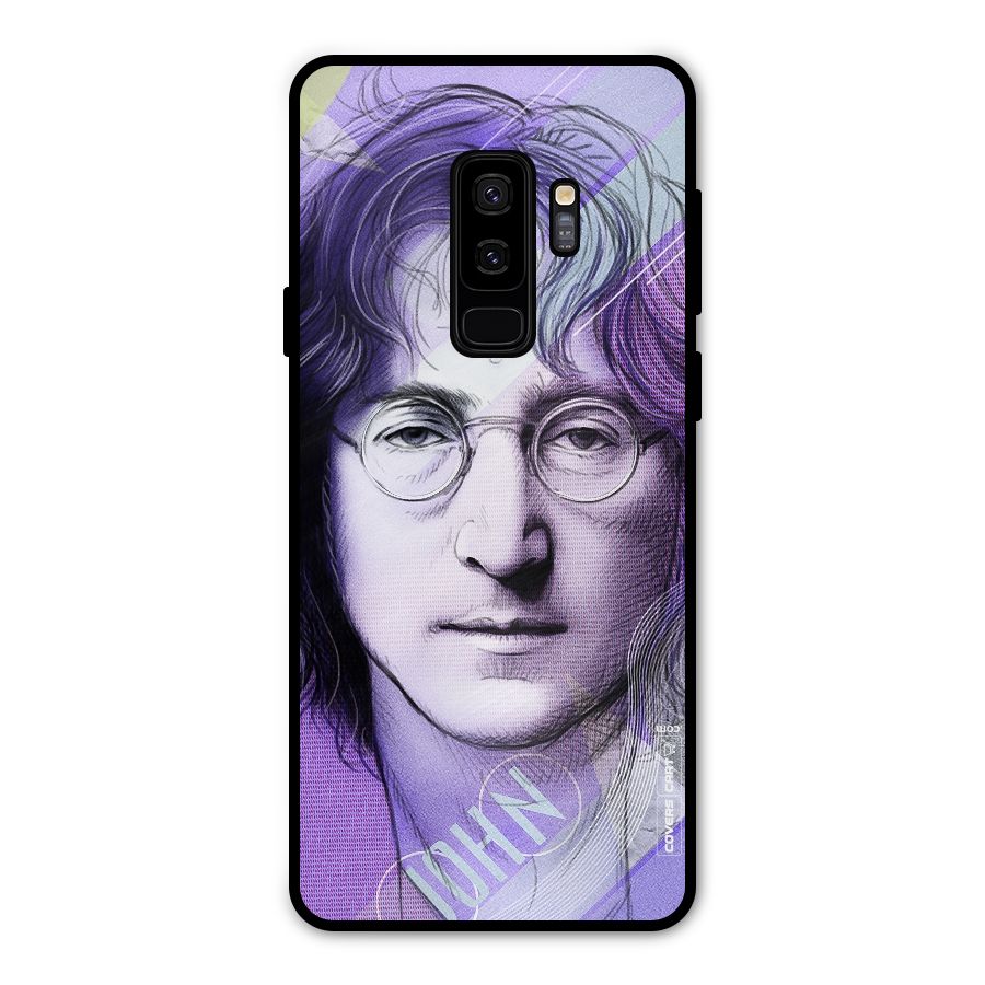 John Lennon Artwork Metal Back Case for Galaxy S9 Plus