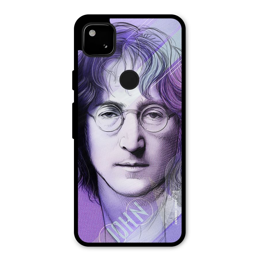 John Lennon Artwork Metal Back Case for Google Pixel 4a