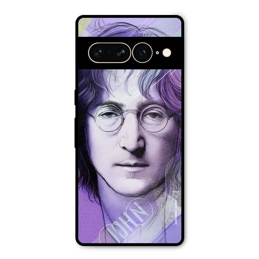 John Lennon Artwork Metal Back Case for Google Pixel 7 Pro