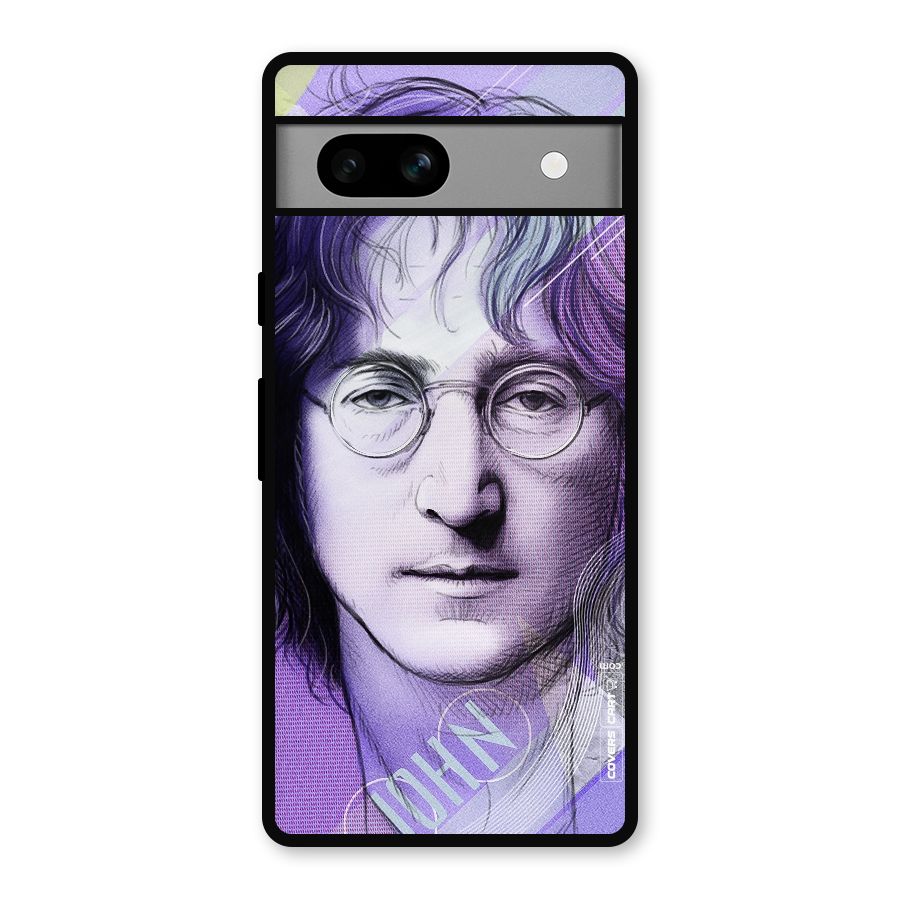 John Lennon Artwork Metal Back Case for Google Pixel 7a