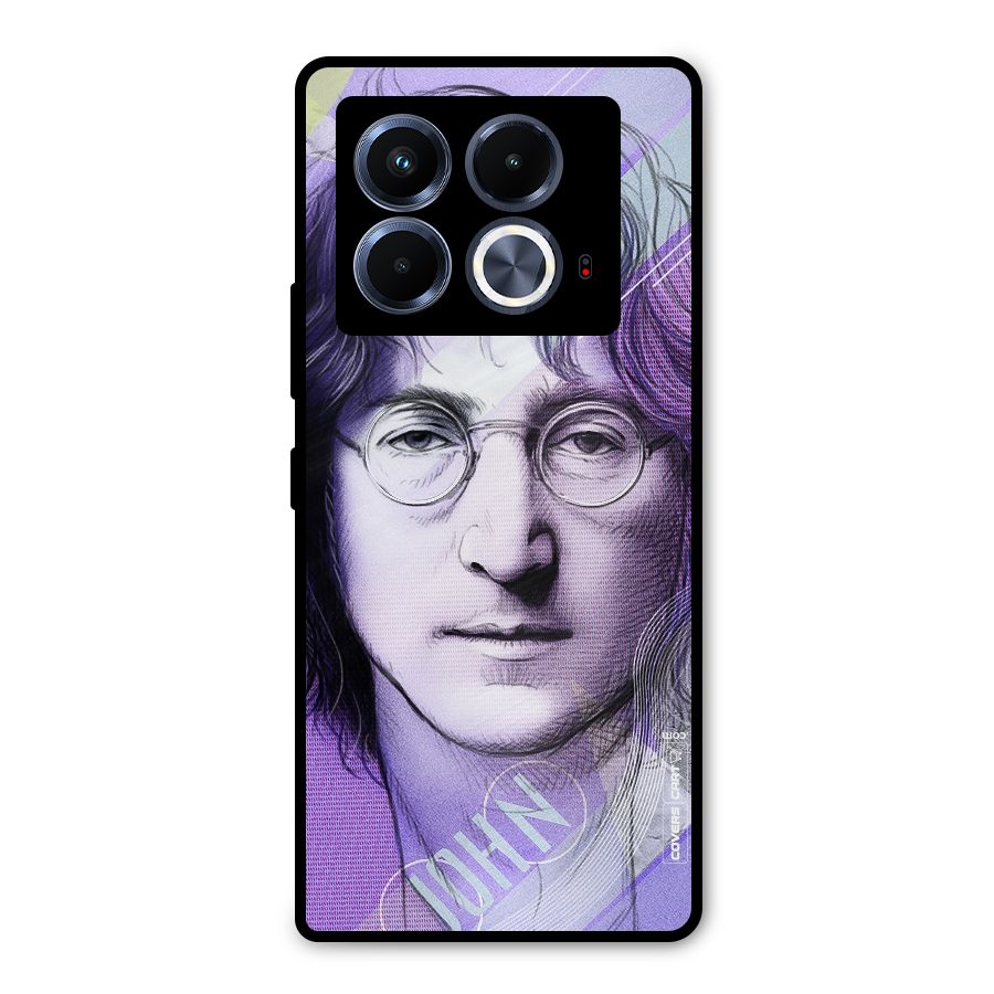 John Lennon Artwork Metal Back Case for Infinix Note 40 5G